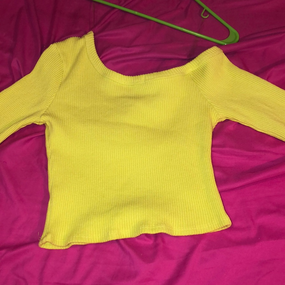 Long sleeve off the shoulder top